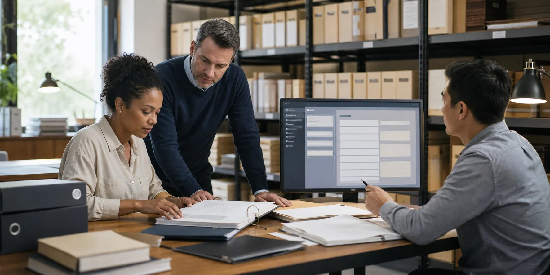 A knowledge-management team preparing approved business sources for an AI assistant