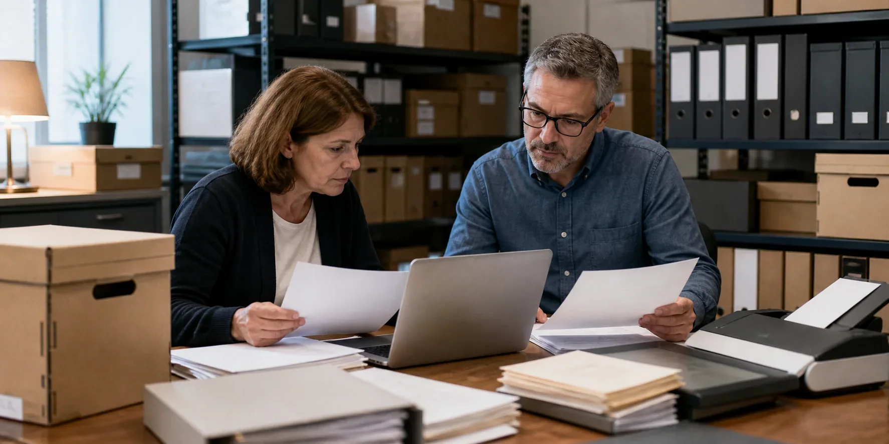 Records and subject-matter specialists reviewing documents before a knowledge assistant launch
