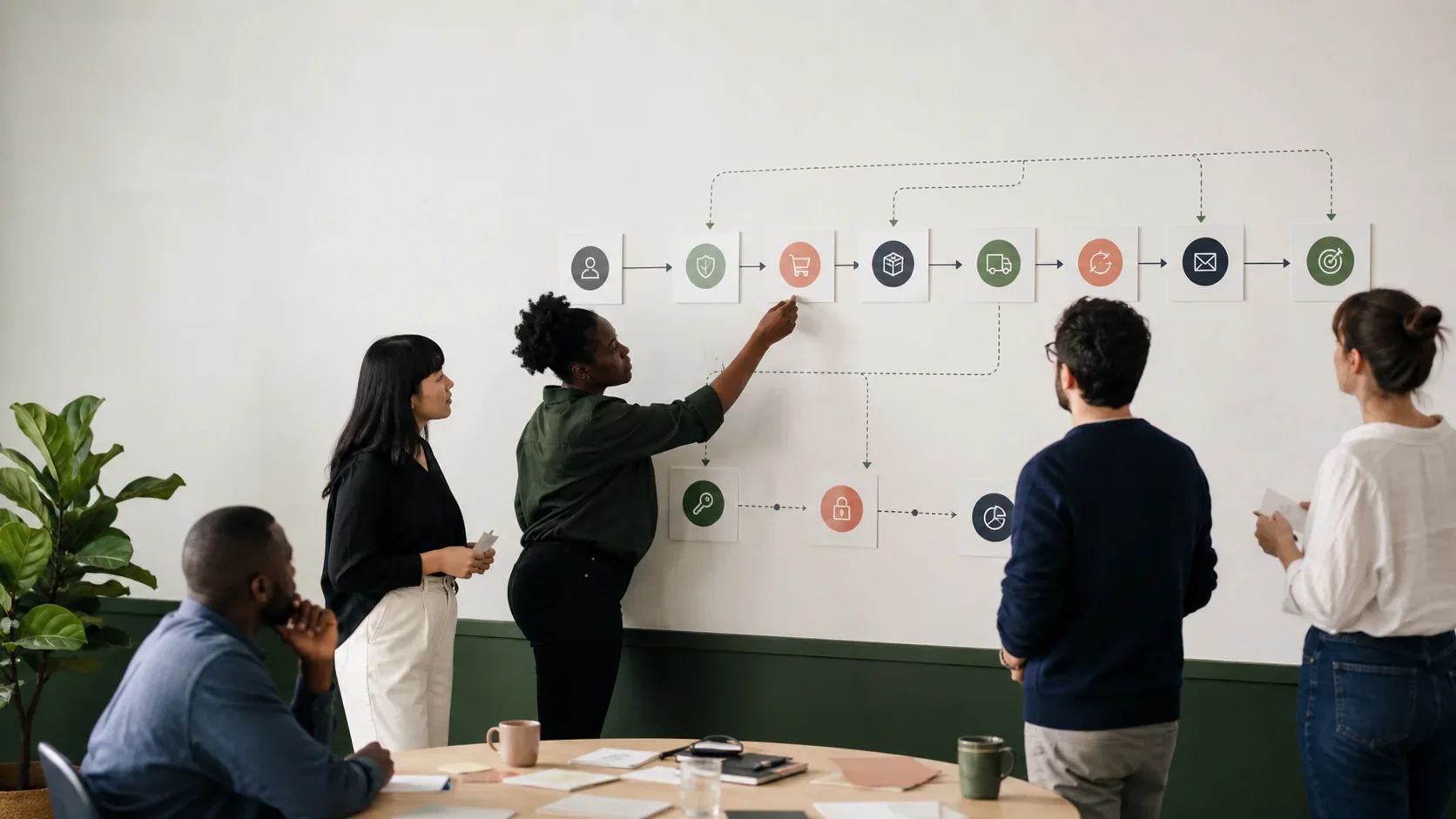 Marketing and data team mapping a governed ecommerce customer lifecycle