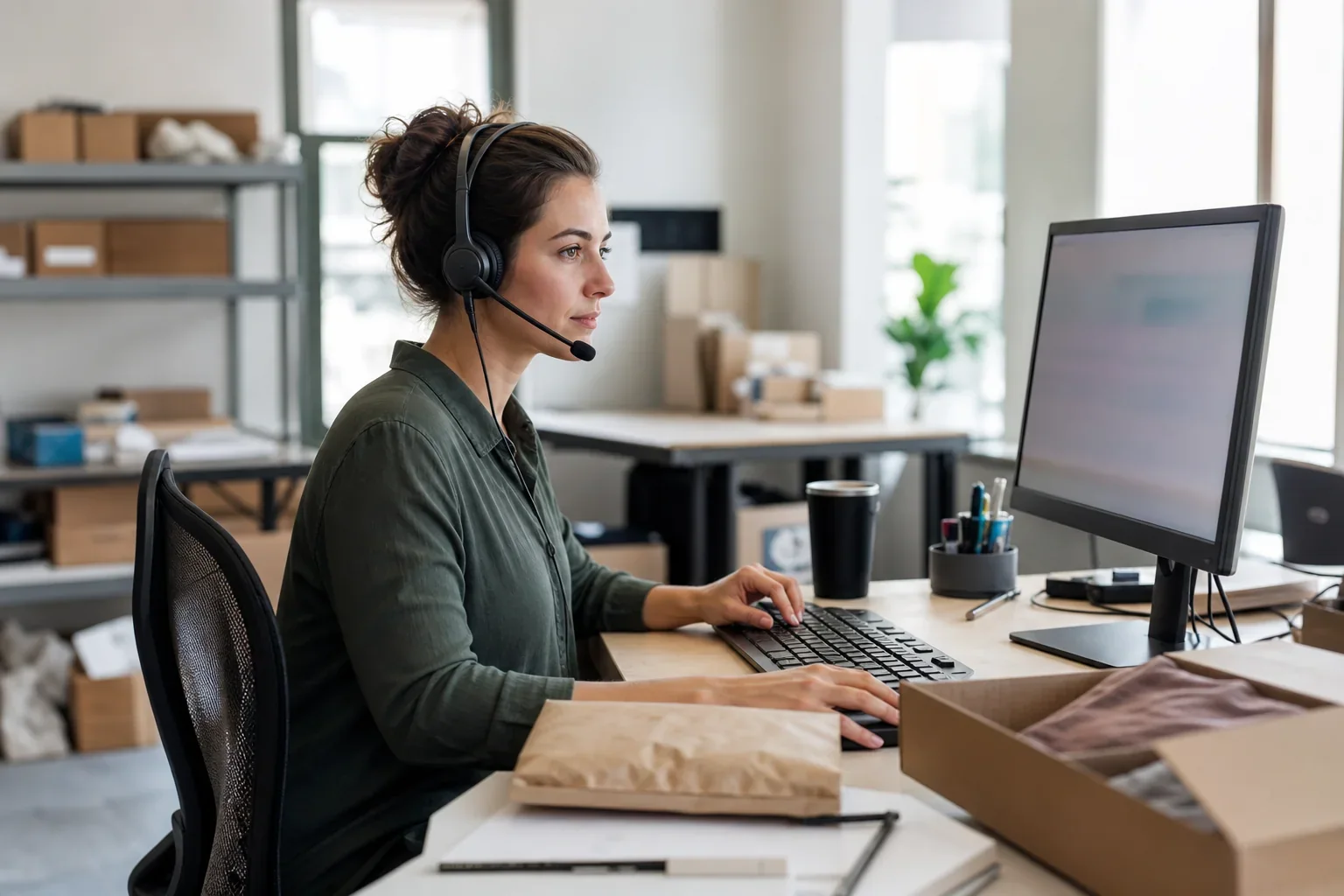Ecommerce support specialist resolving customer and order questions